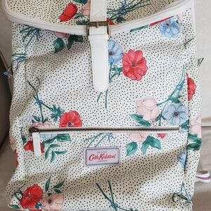 Cath Kidston Polka Dot Floral Backpack - Cream and Red